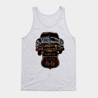 Vintage vehicle route 66 rustic Tank Top